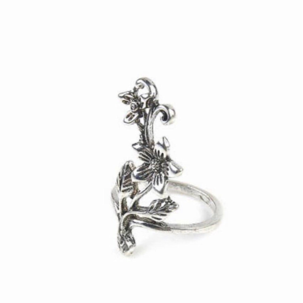 Vine Tree Leaf Flower Women Boho rings set of 4 - Picture 5 of 8